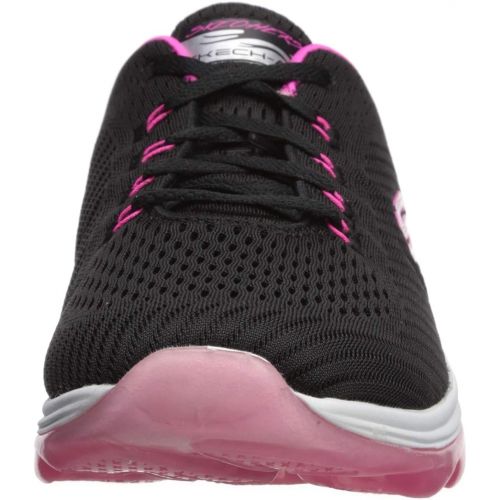 스케쳐스 Skechers Womens Skech-AIR Deluxe-NIGHTTIDE Sneaker, Black hot Pink, 6 M US