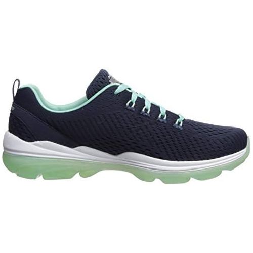 스케쳐스 Skechers Womens Skech-AIR Deluxe-NIGHTTIDE Sneaker, Navy Aqua, 8 M US