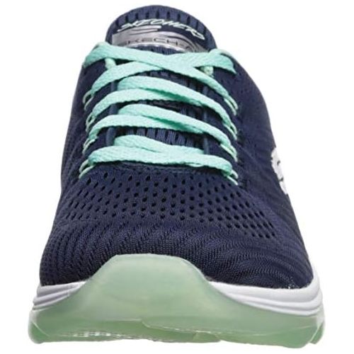 스케쳐스 Skechers Womens Skech-AIR Deluxe-NIGHTTIDE Sneaker, Navy Aqua, 8 M US