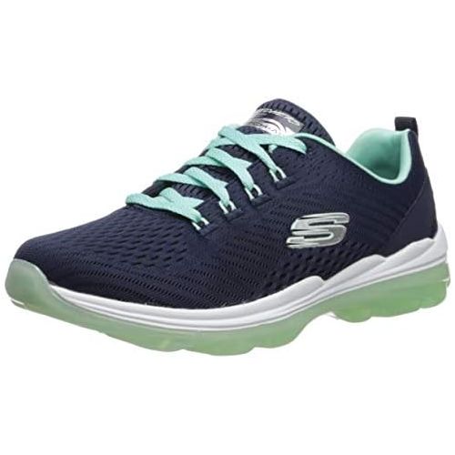 스케쳐스 Skechers Womens Skech-AIR Deluxe-NIGHTTIDE Sneaker, Navy Aqua, 8 M US