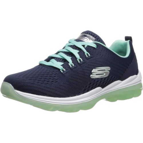 스케쳐스 Skechers Womens Skech-AIR Deluxe-NIGHTTIDE Sneaker, Navy Aqua, 8 M US