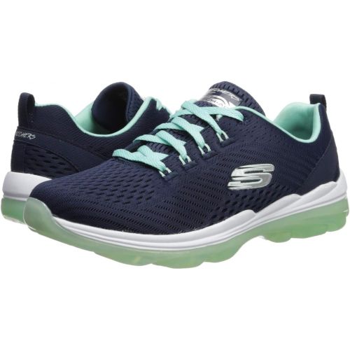 스케쳐스 Skechers Womens Skech-AIR Deluxe-NIGHTTIDE Sneaker, Navy Aqua, 8 M US