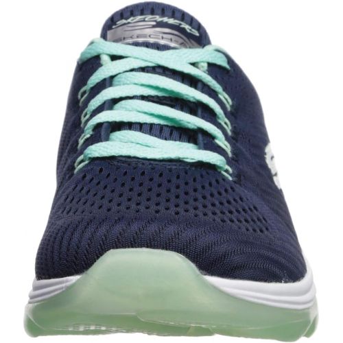 스케쳐스 Skechers Womens Skech-AIR Deluxe-NIGHTTIDE Sneaker, Navy Aqua, 8 M US