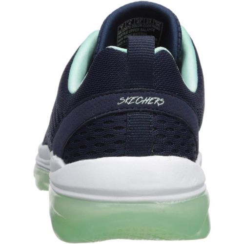 스케쳐스 Skechers Womens Skech-AIR Deluxe-NIGHTTIDE Sneaker, Navy Aqua, 6.5 M US