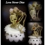 Skeleton Love Never Dies Wedding Cake Topper (Fun)