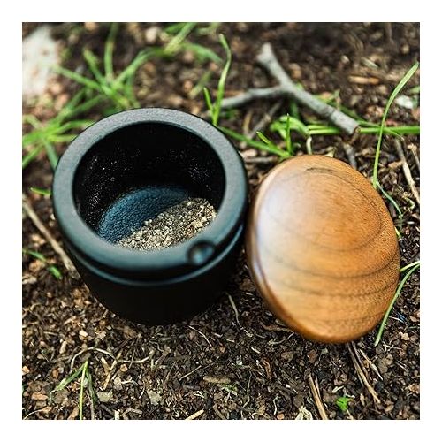  Skeppshult Cast Iron and Wood Pepper Mill and Spice Grinder, Handmade in Sweden, Sturdy, Durable, Environmentally Friendly, and Safe to Use on All Cooktops - Little to No Maintenance Needed