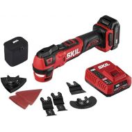 SKIL PWRCore 12 Brushless 12V Oscillating Tool Kit with 40pcs Accessories, Includes 2.0Ah Lithium Battery and PWRJump Charger - OS592702, Red