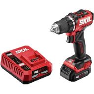 SKIL PWR CORE 12 Brushless 12V 1/2 In. Compact Varible-Speed Drill Driver Kit with 1/2'' Single-Sleeve, Keyless Chuck & LED Worklight Includes 2.0Ah Battery and PWR JUMP Charger - DL6290A-10