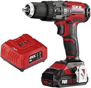 SKIL 20V 1/2 Inch Hammer Drill, Includes 2.0Ah PWRCore 20 Lithium Battery and Charger - HD527802