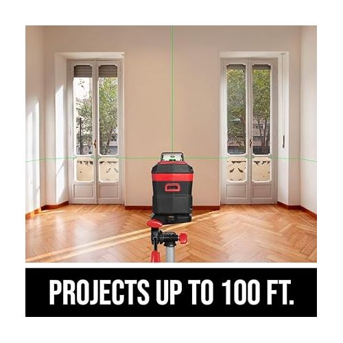  SKIL 100ft Self-Leveling Green Cross Line Laser with Rechargeable Battery, Tripod & Bag - LL9322G-01