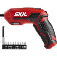 SKIL 4V Pivot Grip Rechargeable Cordless Screwdriver, Includes 9pcs Bit, 1pc Bit Holder, USB Charging Cable - SD561802