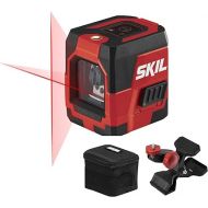 SKIL 50ft. Red Self-Leveling Cross Line Laser Level with Horizontal and Vertical Lines, Rechargeable Lithium Battery with USB Charging Port, Clamp & Carry Bag Included - LL932301