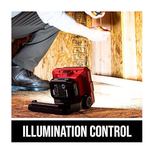  SKIL PWR CORE 12 12V Single Head Flood Light, Tool Only, Battery and Charger Not Included - LH5533-00, Red