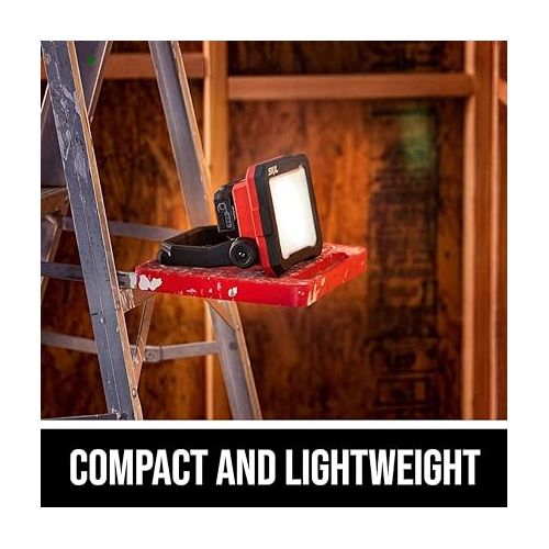  SKIL PWR CORE 12 12V Single Head Flood Light, Tool Only, Battery and Charger Not Included - LH5533-00, Red