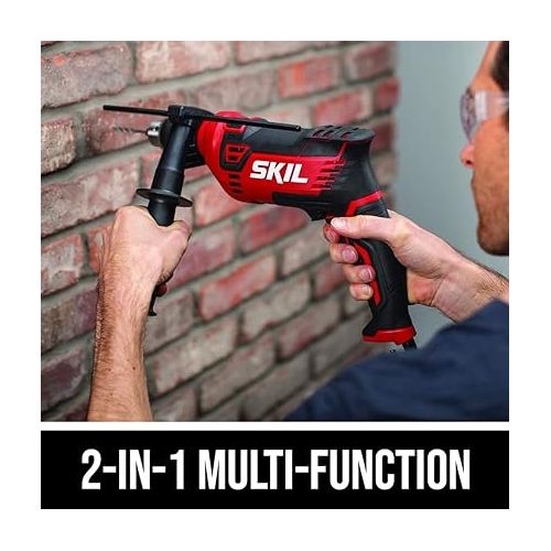  Skil 7.5 Amp 1/2-in Corded Hammer Drill with 100pcs Drill Bit Set With Variable Speed- HD182002