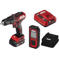 SKIL 2-Tool Combo Kit: PWRCore 12 Brushless 12V 1/2 Inch Cordless Drill Driver and 100 Foot Laser Distance Measurer and Level, Includes 2.0Ah Lithium Battery and PWRJump Charger - CB737501