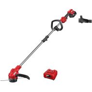 SKIL LT4823B-10 PWR CORE 20 Brushless 20V 13'' String Trimmer Kit, Includes 4.0Ah Battery and Charger, Red