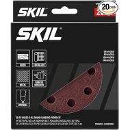 SKIL 20-Piece Mixed 5 in. 60/80/120/240 Grits Round Sanding Paper Kit for SKIL Sanders SR211601/SR6604B-10/SR660302 - CDA9003