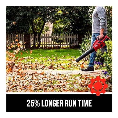  SKIL PWR CORE 40 Brushless 40V 530 CFM Cordless Leaf Blower Kit, Variable Speed with Power Boost, Includes 2.5Ah Battery and Auto PWR Jump Charger- BL4713C-11