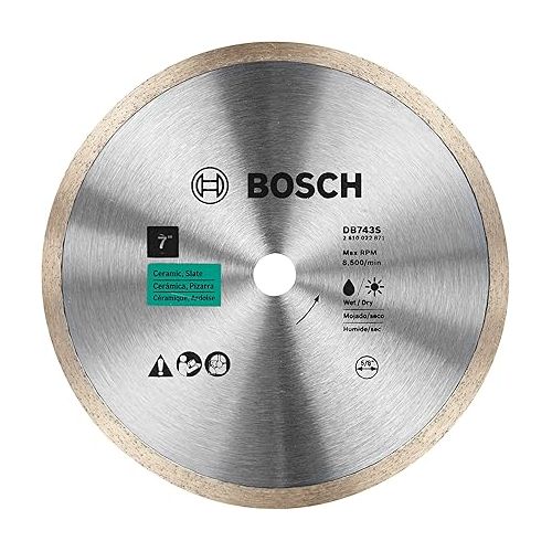  SKIL 7-Inch Wet Tile Saw with Diamond Blade (3540-02) | BOSCH DB743S 7 In. Diamond Blade