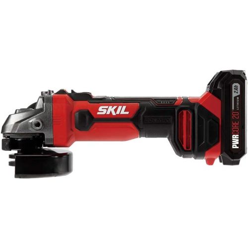  [아마존베스트]Skil 20V 4-1/2 Inch Angle Grinder, Includes 2.0Ah PWRCore 20 Lithium Battery and Charger - AG290202