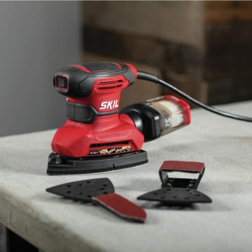  [아마존베스트]SKIL SR232301Corded Multi-Function Detail Sander with 12Pcs Sanding Paper & 3Pcs Additional Detail Attachment