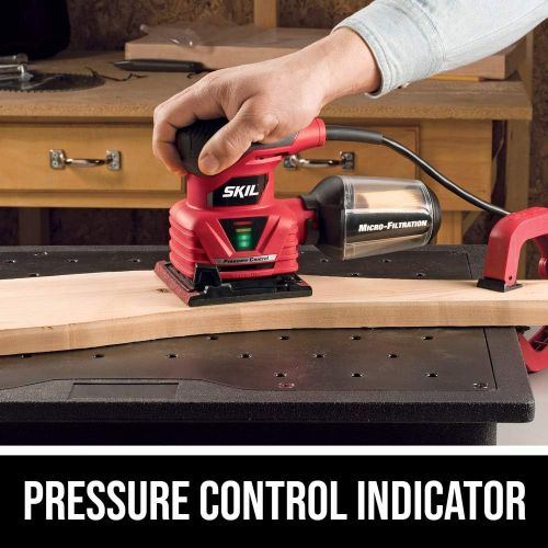  [아마존베스트]SKIL 7292-02 2.0 Amp 1/4 Sheet Palm Sander with Pressure Control