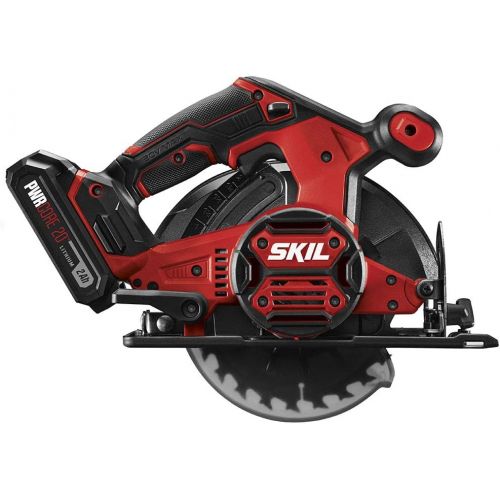  [아마존베스트]SKIL 20V 6-1/2 Inch Cordless Circular Saw, Includes 2.0Ah PWRCore 20 Lithium Battery and Charger - CR540602