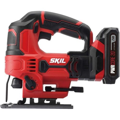  [아마존베스트]SKIL 20V 7/8 Inch Stroke Length Jigsaw, Includes 2.0Ah PWRCore 20 Lithium Battery and Charger - JS820302