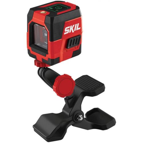  [아마존베스트]SKIL 65ft. Green Self-leveling Cross Line Laser Level with Projected Measuring Marks, Rechargeable Lithium Battery with USB Charging Port, Clamp & Carry Bag Included - LL932401