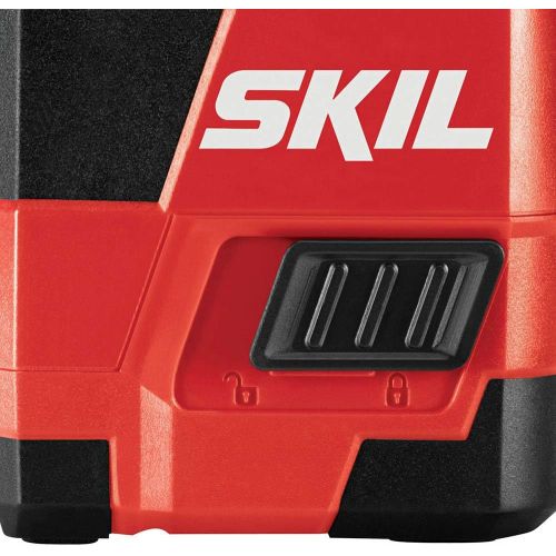  [아마존베스트]SKIL 65ft. Green Self-leveling Cross Line Laser Level with Projected Measuring Marks, Rechargeable Lithium Battery with USB Charging Port, Clamp & Carry Bag Included - LL932401