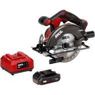 SKIL 20V 6-1/2 Inch Cordless Circular Saw, Includes 2.0Ah PWRCore 20 Lithium Battery and Charger - CR5406-10