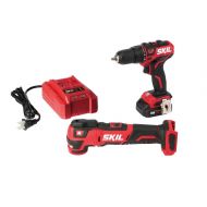 Skil SKIL 3-Tool Kit: PWRCore 12 Brushless 12V 1/2 Inch Cordless Drill Driver, Oscillating MultiTool and Bluetooth Speaker, Includes Two 2.0Ah Lithium Batteries and Standard Charger - C
