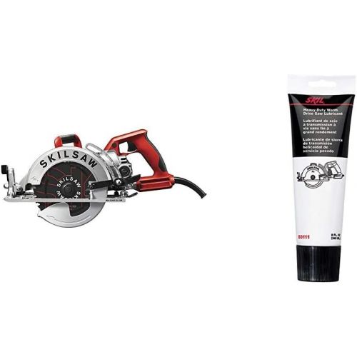  SKILSAW SPT77WML-01 15-Amp 7-1/4-Inch Lightweight Worm Drive Circular Saw & 80111 Worm Drive Saw Lubricant, Black