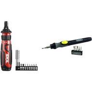 SKIL Rechargeable 4V Cordless Screwdriver with Circuit Sensor Technology & General Tools - 500-GENERAL Tools 500 Precision Cordless Electric Screwdriver with Six Bits and Quick Cha
