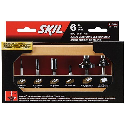  Skil 91006 6pc Router Bit Set w/ Instructions