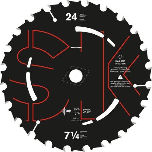  SKIL 75924 24-Tooth Circular Saw Blade, 7 1/4