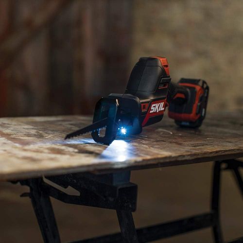  SKIL 2-Tool Combo Kit: PWRCore 12 Brushless 12V 1/2 Inch Cordless Drill Driver and Compact Brushless Reciprocating Saw, Includes 2.0Ah Lithium Battery and PWRJump Charger - CB74260