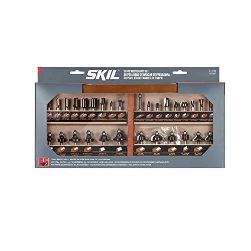  SKIL 91030 Carbide Router Bit Set, 30-Piece