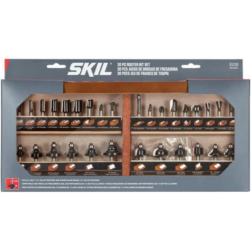  SKIL 91030 Carbide Router Bit Set, 30-Piece