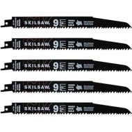 SKILSAW SPT2005-05 9 5-8 TPI Reciprocating Saw Blade For Wood with Nails - 5 Pack