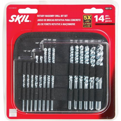  SKIL 93119 Rotary Drill Bit Set, 14 Piece