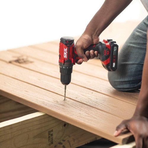  SKIL 20V 2-Tool Combo Kit: 20V Cordless Drill Driver and Circular Saw, Includes 2.0Ah PWR CORE 20 Lithium Battery, PWRAssist 20 USB Charging Adapter and Charger - CB739301