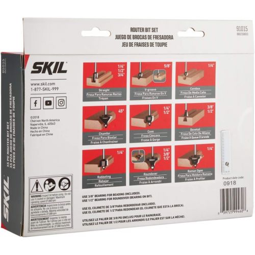  SKIL 91015 15PC Router Bit Set