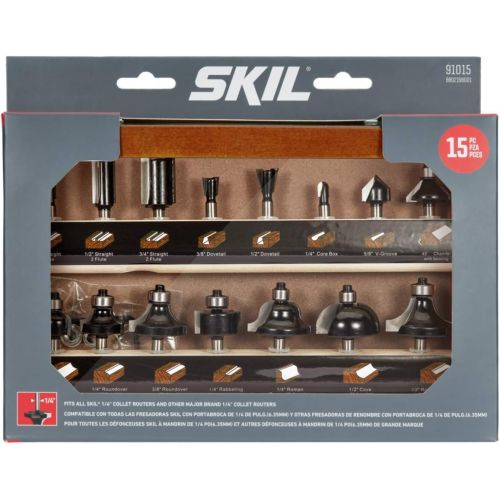  SKIL 91015 15PC Router Bit Set