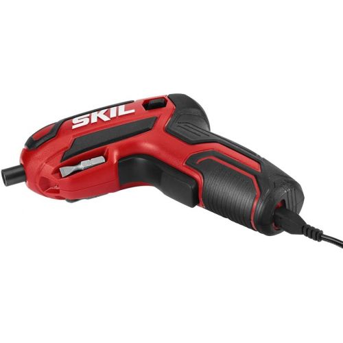  SKIL Rechargeable 4V Cordless Screwdriver with Circuit Sensor Technology & Rechargeable 4V Cordless Screwdriver, Includes 9pcs Bit, 1pc Bit Holder, USB Charging Cable - SD561801