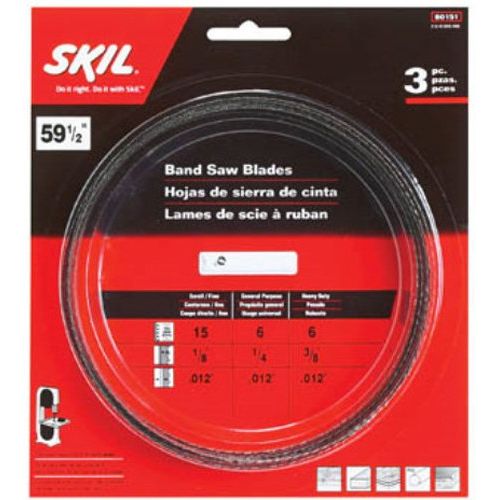 SKIL 80151 59-1/2-Inch Band Saw Blade Assortment, 3-Pack