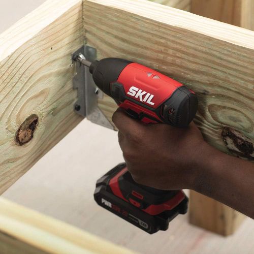  SKIL 20V 2-Tool Combo Kit: 20V Cordless Drill Driver and Impact Driver Kit Includes 2.0Ah PWR CORE 20 Lithium Battery and Charger - CB739001