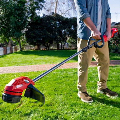 SKIL LT4818-10 PWR CORE 40 14-Inch Brushless 40V String Trimmer Kit Includes 2.5Ah Battery and Auto PWR Jump Charger
