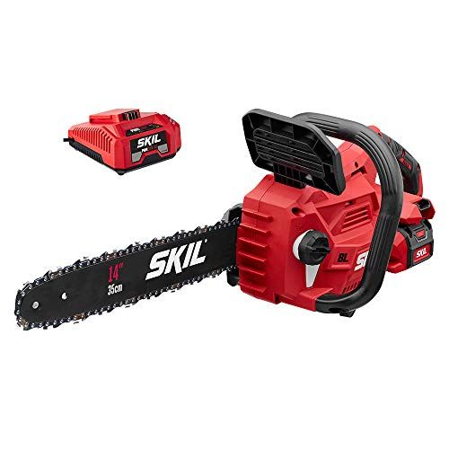  SKIL CS4555-10 PWR CORE 40 14” Brushless 40V Chainsaw Kit Includes 2.5Ah Battery and Auto PWR Jump Charger